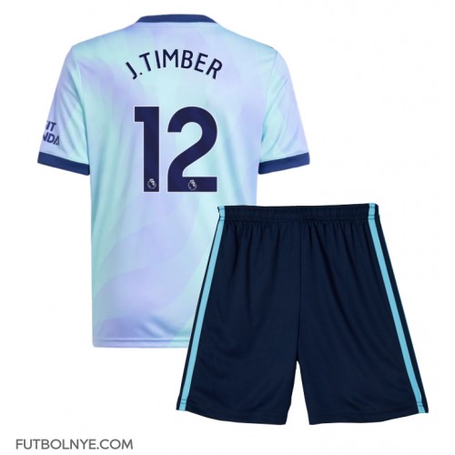 Camiseta Arsenal Jurrien Timber #12 Tercera Equipación para niños 2024-25 manga corta (+ pantalones cortos)